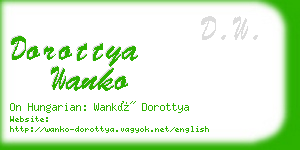 dorottya wanko business card